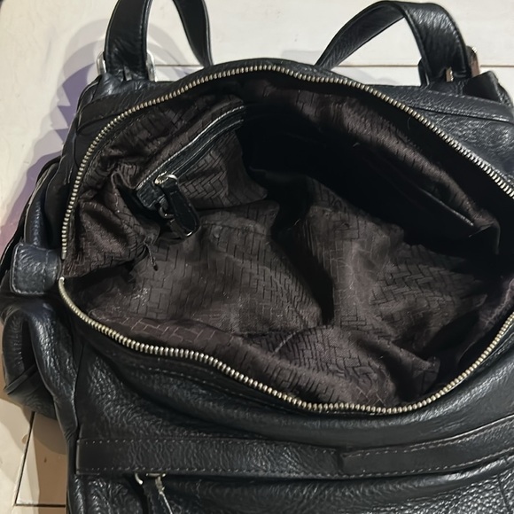 Cole Haan Black Pebble Leather Hobo Satchel Bag w/ duster bag - Picture 9 of 16